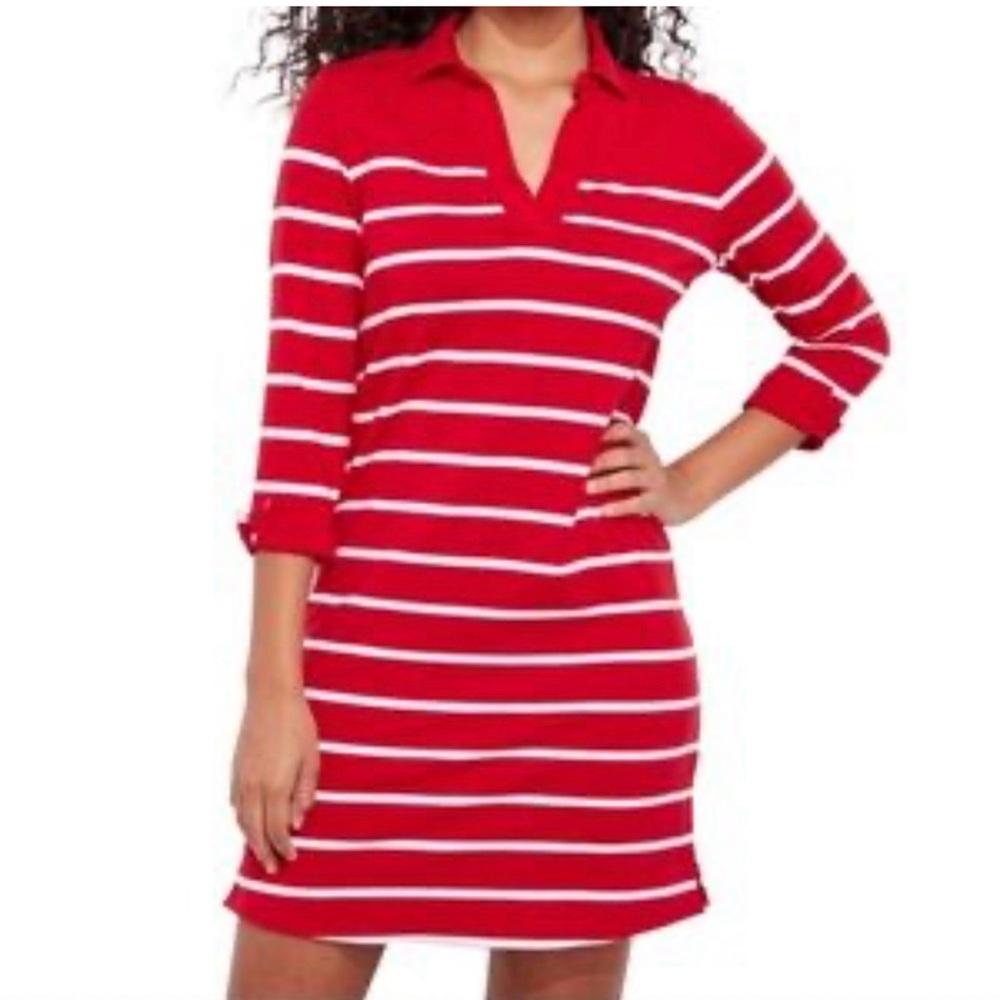 Vineyard Vines Classic Red and White Stripped Dress
